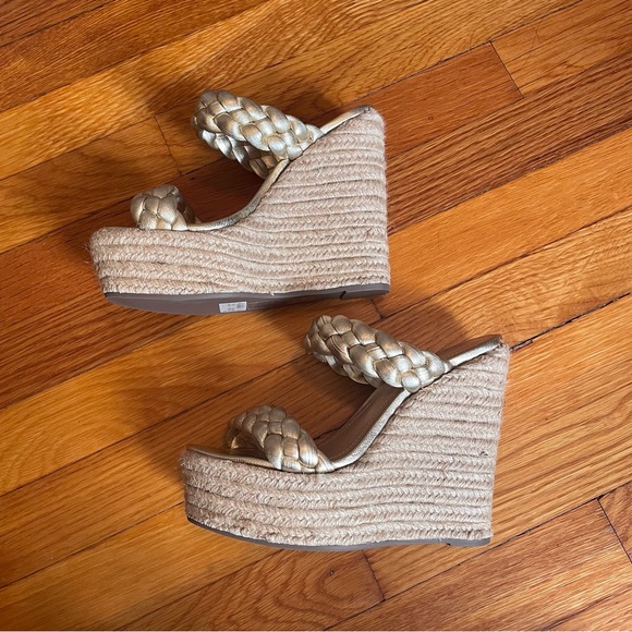 Schutz Dyandre Braided Platform Espadrille Wedges - Picture 4 of 7